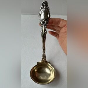 Virginiana by Gorham Sterling Silver Gravy /Cream Ladle Goldwashed Bowl 7" Rare